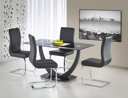 

Стеклянный стол Halmar Anton 140x80x75 см Черный