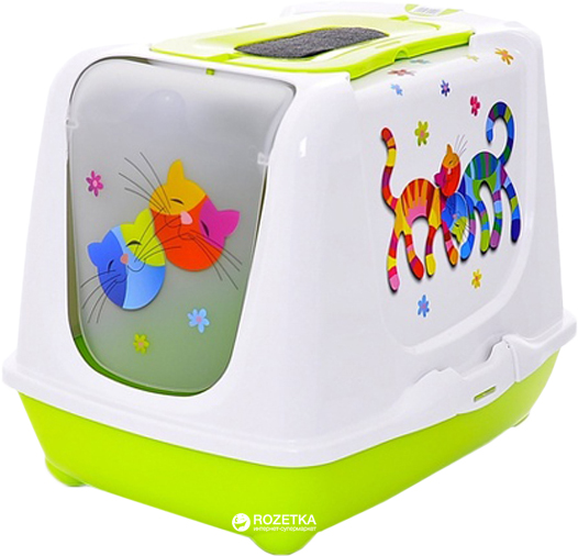 

Туалет для кошек Moderna Trendy Friends Forever 50х39х37 см Салатовый