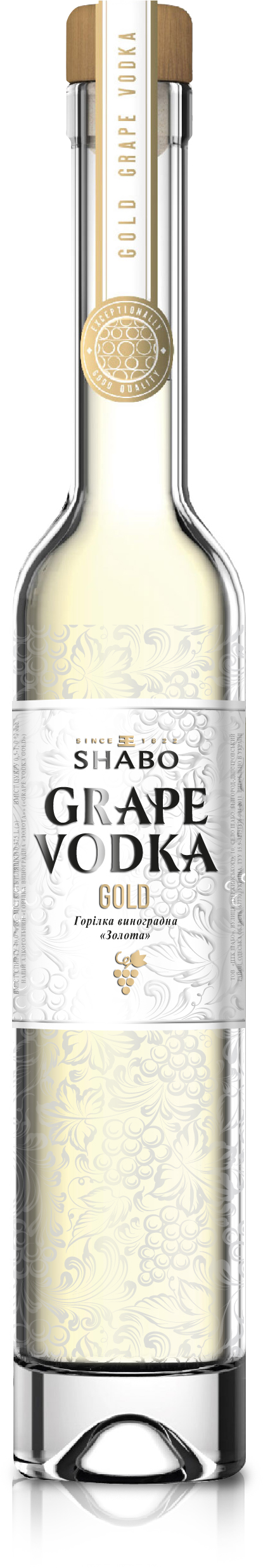 Водка виноградная Shabo Grape Vodka Gold 0.375 л 40% (4820070402520) –  фото, отзывы, характеристики в интернет-магазине ROZETKA | Купить в  Украине: Киеве, Харькове, Днепре, Одессе, Запорожье, Львове