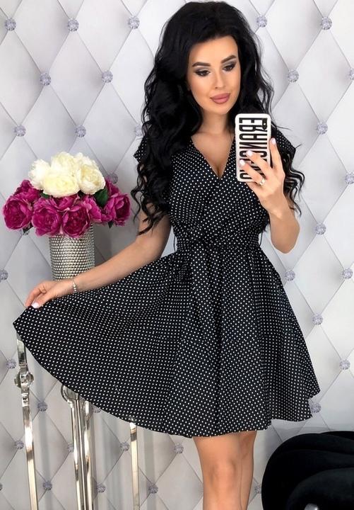

Платье G&M k-54431 46-48 Размер цвет черный в горошек