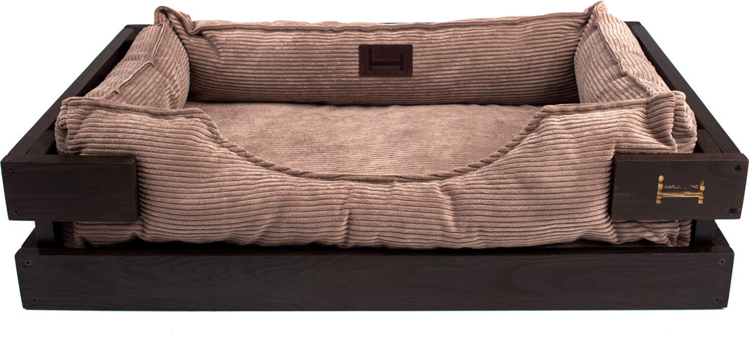 

Лежак для собак Harley and Cho Dreamer 70х50 см в деревянном каркасе Brown/Cacao Velvet