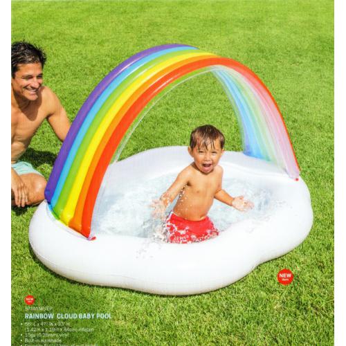 

Надувний басейн Intex 57141 «Хмаринка-Веселка», 142х119х84 см, з навісом