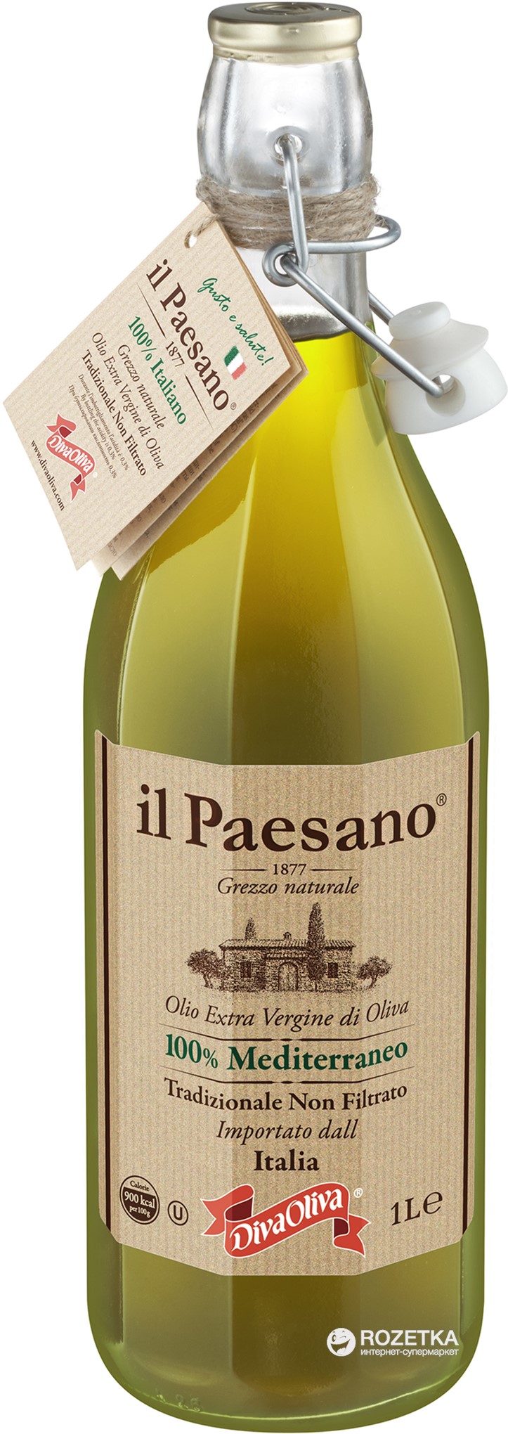 Акция на Оливковое масло Il Paesano Extra Vergine нефильтрованное 1 л (5060235650598) от Rozetka UA