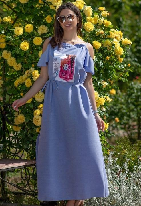 

Платье G&M k-55318 универсальный - Размер цвет джинс, Платье G&M k-55318 универсальный 42-46 Размер цвет джинс