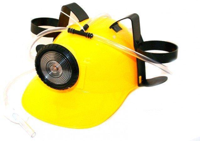 

Шлем для пива МЧСника с фонарем Beer helmet Желтый