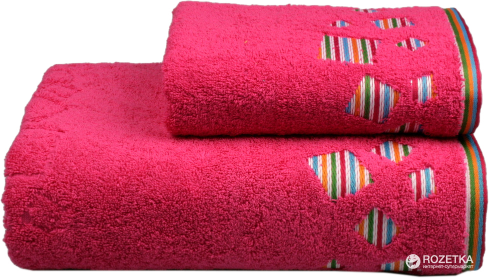 

Махровое полотенце Home Line Rainbow 103529 70х140 Розовое
