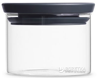 

Банка Brabantia с крышкой 300 мл Темно-серая