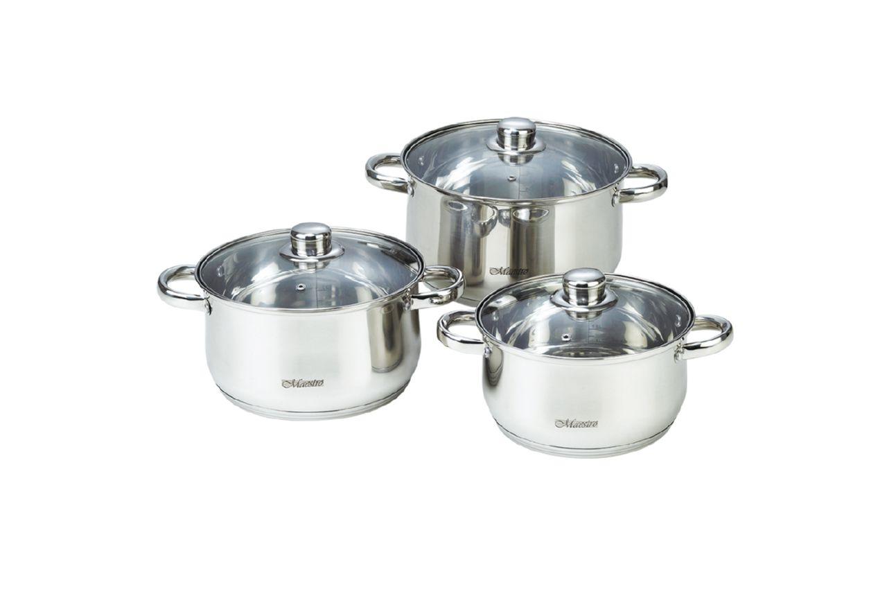 

Набор посуды нержавеющий Maestro - 3 х 4 х 5 л (3 шт.) MR-2020-6XL (MR-2020-6XL)