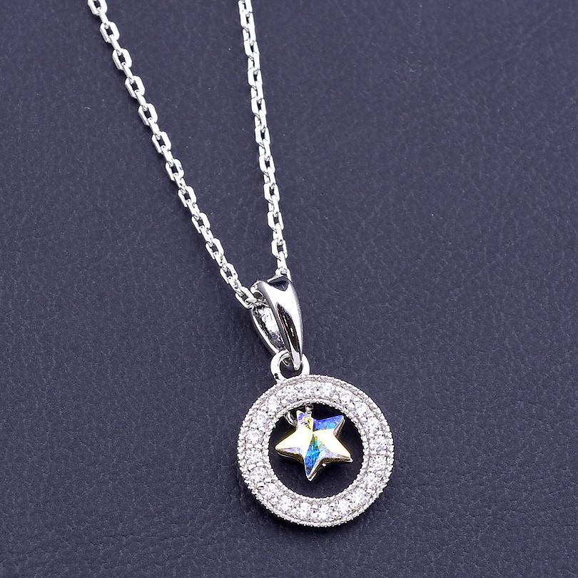 

Подвеска 'XUPING' Swarovski 40 см. (родий) 090221