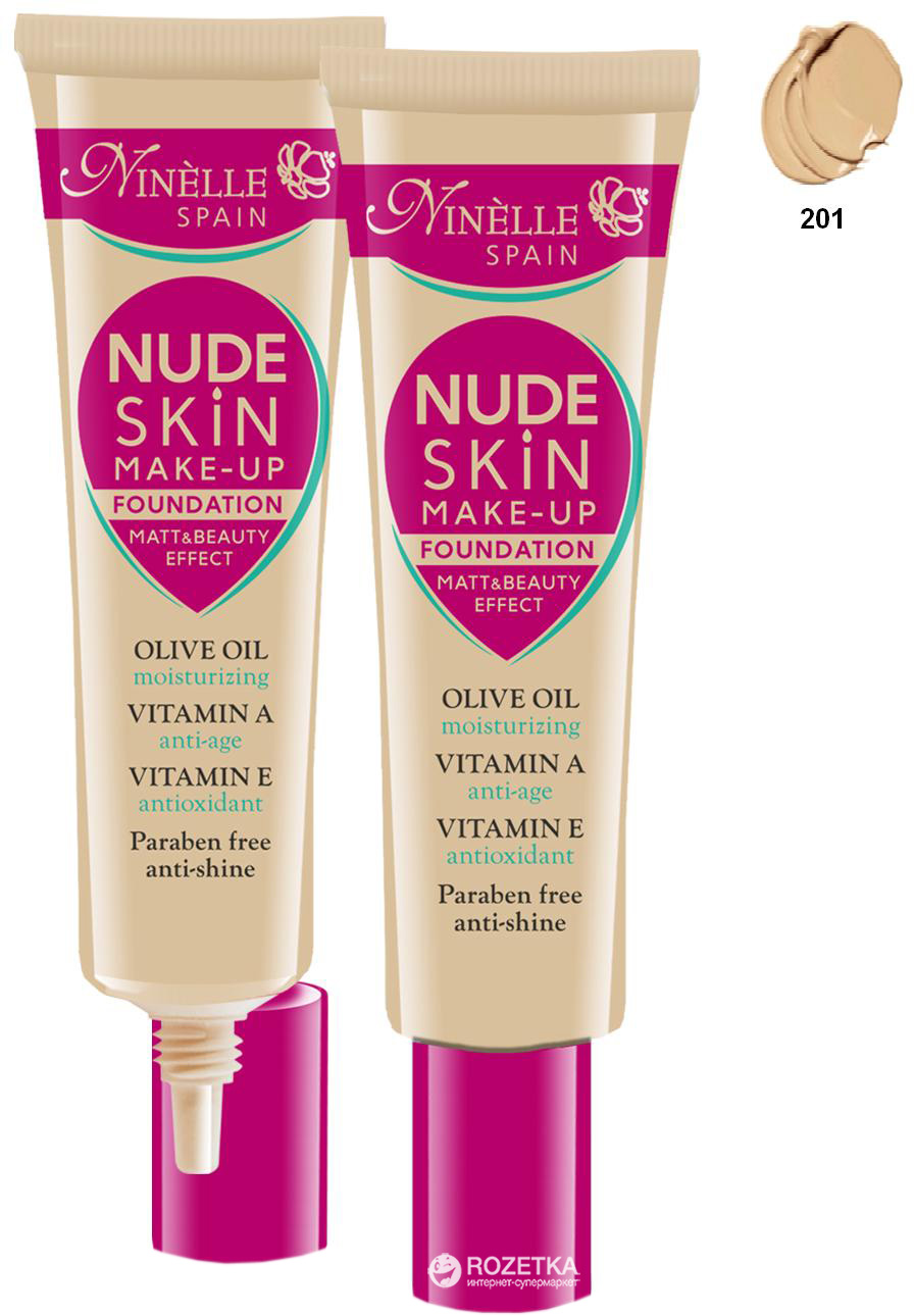 Акция на Тональный крем Ninelle 30 мл 201-Nude Skin Make-up (8435328108985) от Rozetka UA