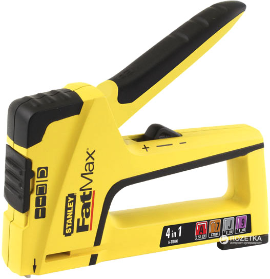 

Степлер Stanley Fatmax Light Duty TR400 4 в 1 для скоб G, A, CT100, шпильок (FMHT6-70411)