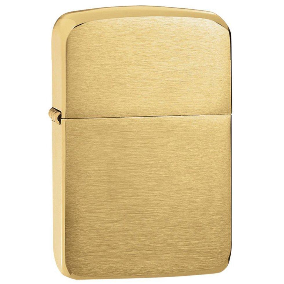 

Зажигалка бензиновая Zippo 1941B Brushed Brass (Матовая латунь).