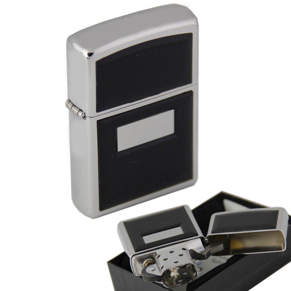 

Зажигалка бензиновая Zippo 355 Ultralite black черная пластиковая накладка.