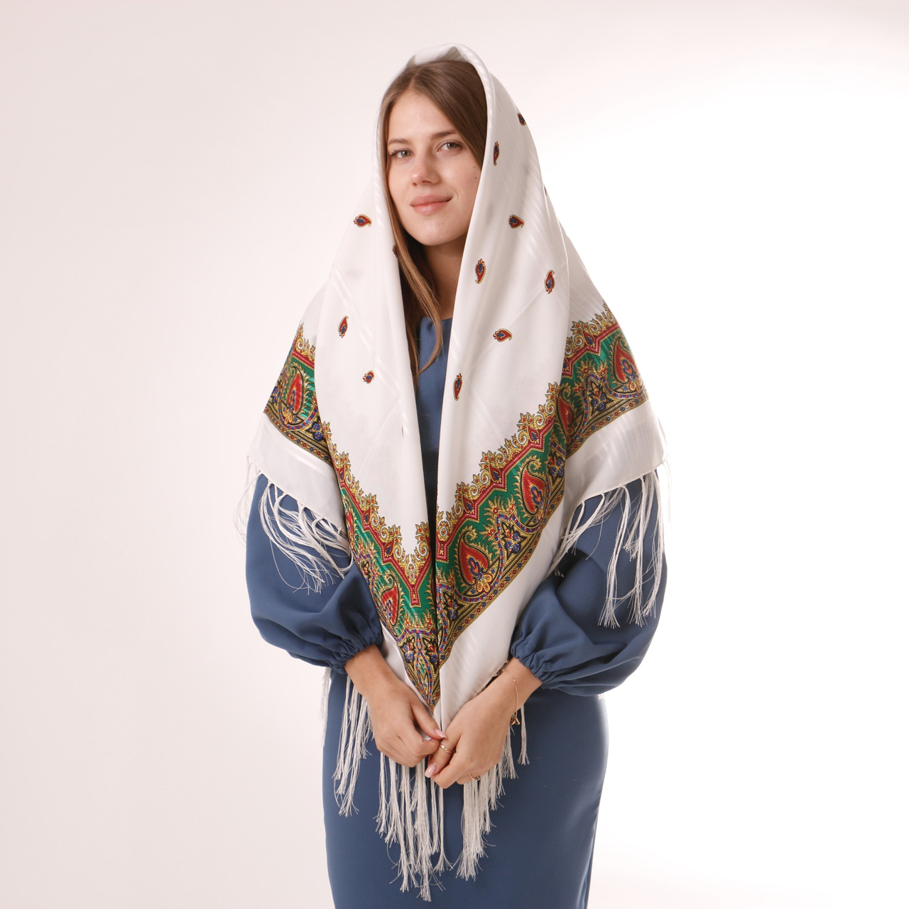 

Хустка вовняна айворі Т120/201