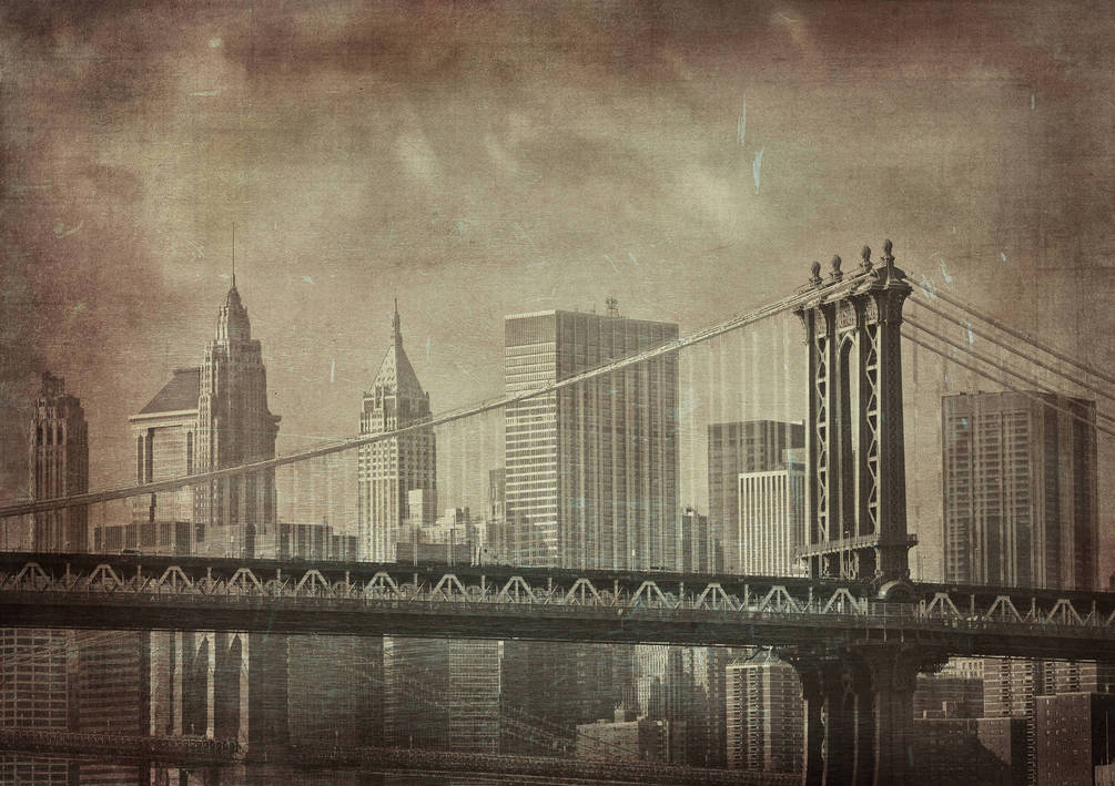 

Фотообои Арт-Обои Бруклинский мост в стиле винтаж №0301 Лоск