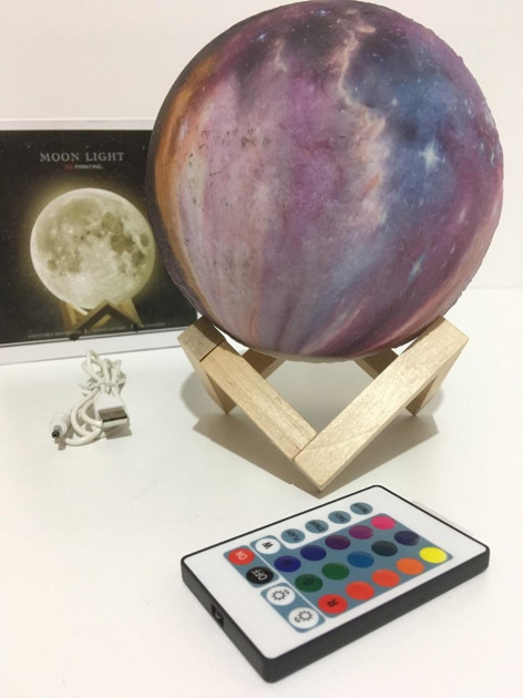 

Настольный ночник светильник HLV 3D Moon Lamp Touch Control Луна 15 см + пульт 16 режимов