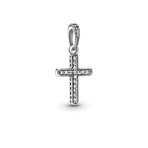 

Серебряный Шарм-Подвеска Пандора Крестик #397571CZ