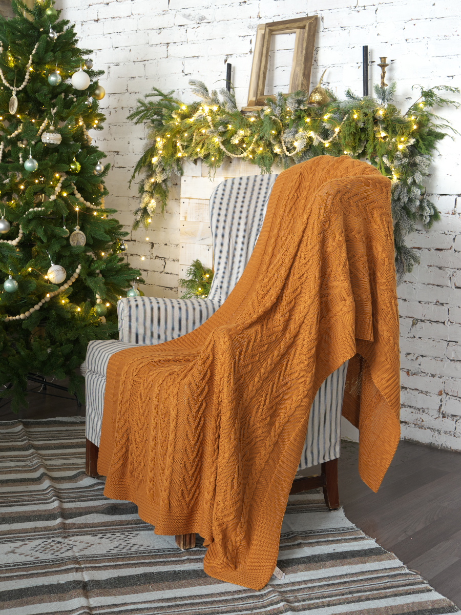 

Плед Betires Home Bloom Mustard 130x170 см