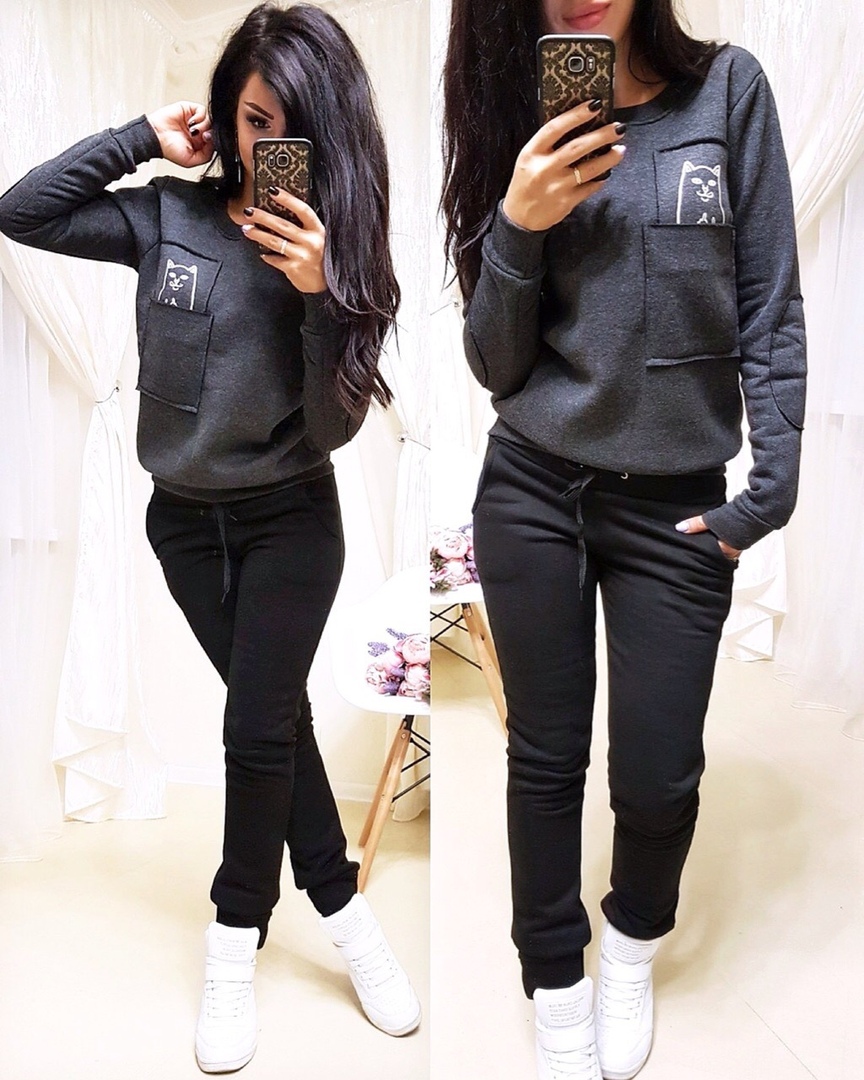 

Fashions • Костюм Meow Fashions M антрацит (тк9094)