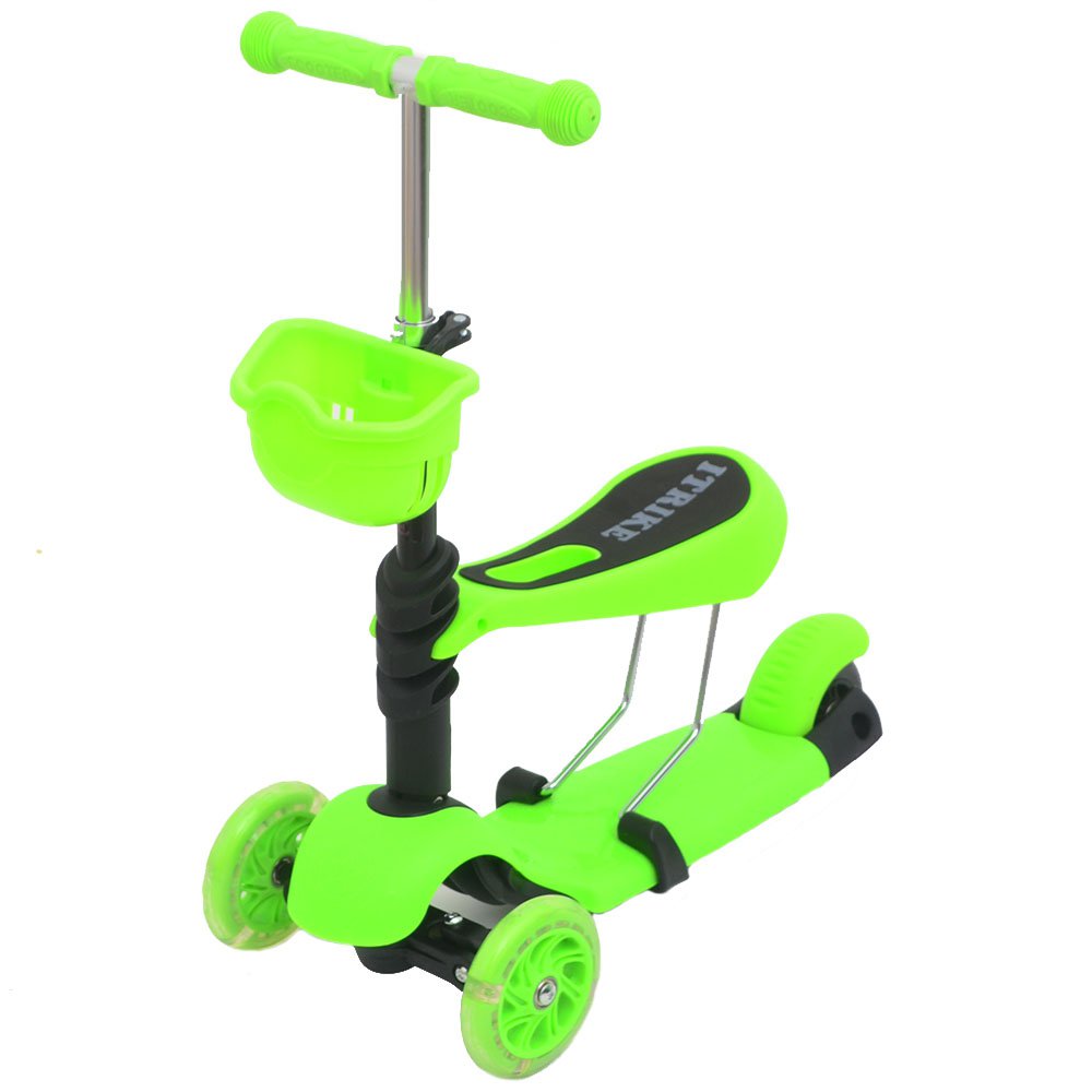 Самокат iTrike Maxi 2 в 1 JR 3-016 Салатовый – фото, отзывы ...