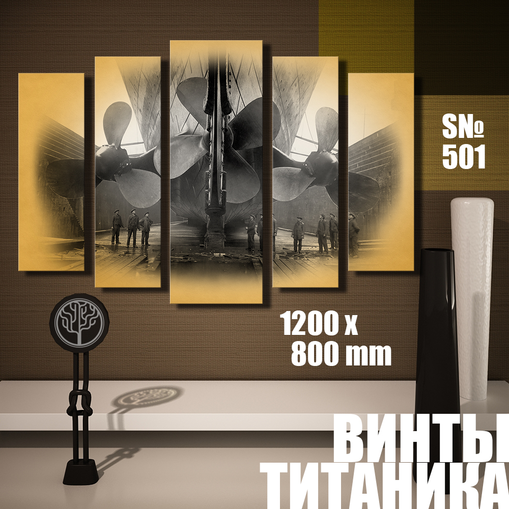 

Модульная картина UZKartina винты Титаника 120х80см