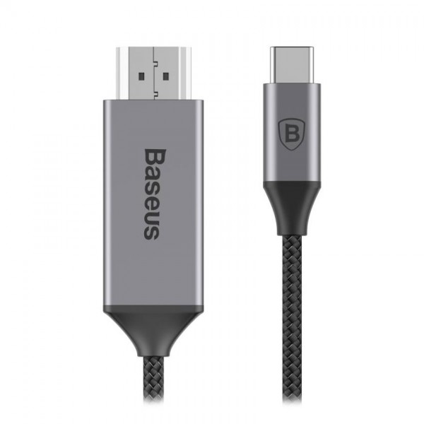 

Нейлоновый кабель Baseus Video USB Type-C to HDMI 1.8m Space Gray