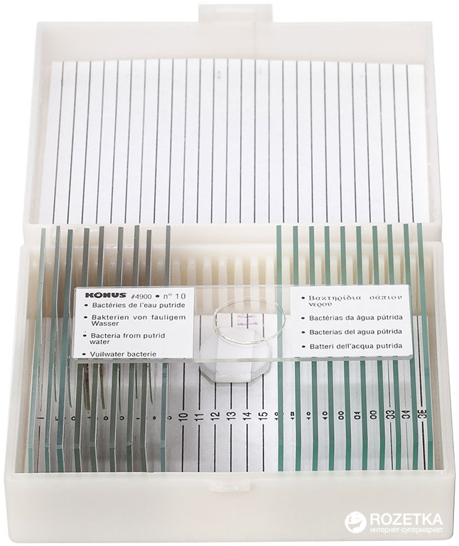 

Набор слайдов Konus Биология: Удивительная структура клеток овощей 10 шт (4886)