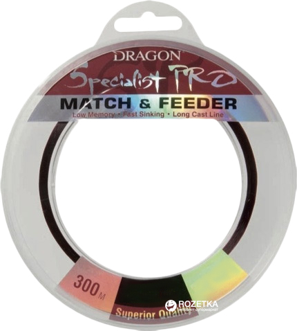 

Леска Dragon Specialist Pro Match & Feeder 300 м 0.20 мм 5.70 кг (TDC-31-09-020)