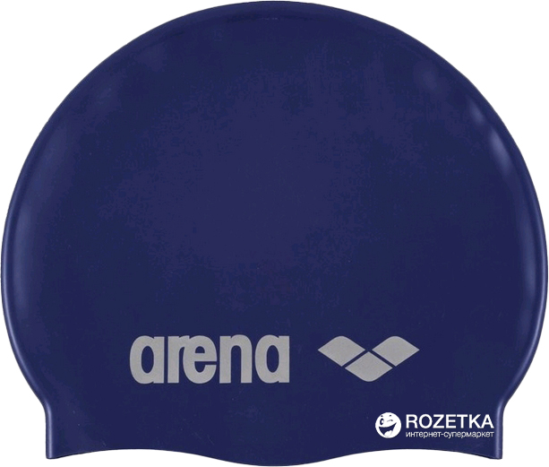 Акція на Шапочка для плавания Arena Classic Silicone 91662-71 Dark Blue (3468333887427) від Rozetka UA