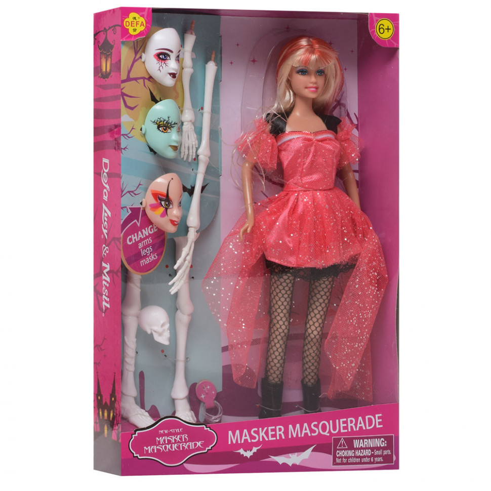 

Игровой набор с куклой "Вечеринка Маскарад" DEFA 8397-BF (Красный)