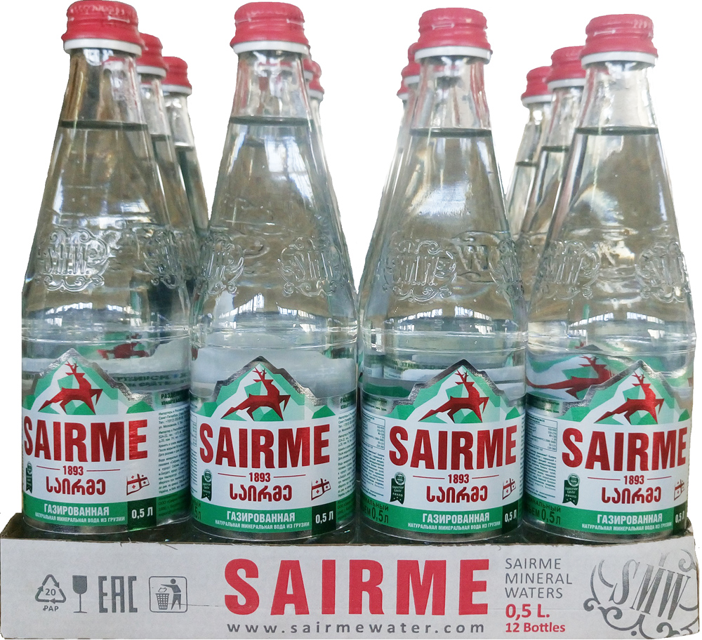 Акція на Упаковка минеральной газированной воды Sairme 0.5 л х 12 бутылок (4860001590124) від Rozetka UA