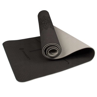 

Коврик мат для йоги и фитнеса Springos Tpe 6 мм Black-Grey (SKL41-277730)