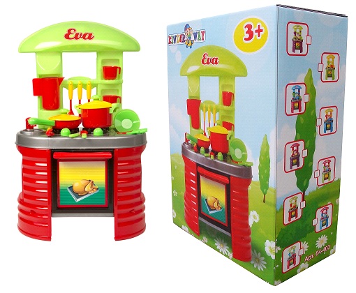 

Кухня с посудой красная Kinderway (KW-04-403) (21985)