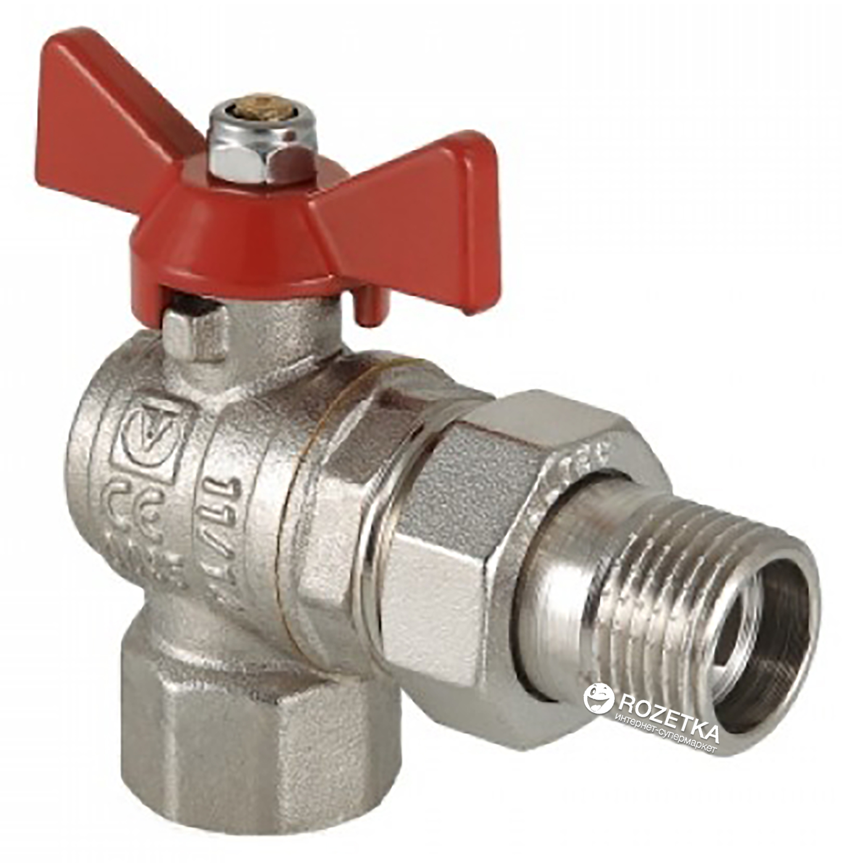 

Кран шаровой VALTEC угловой с полусгоном вн-нар 1/2" (VT.228.N.04)