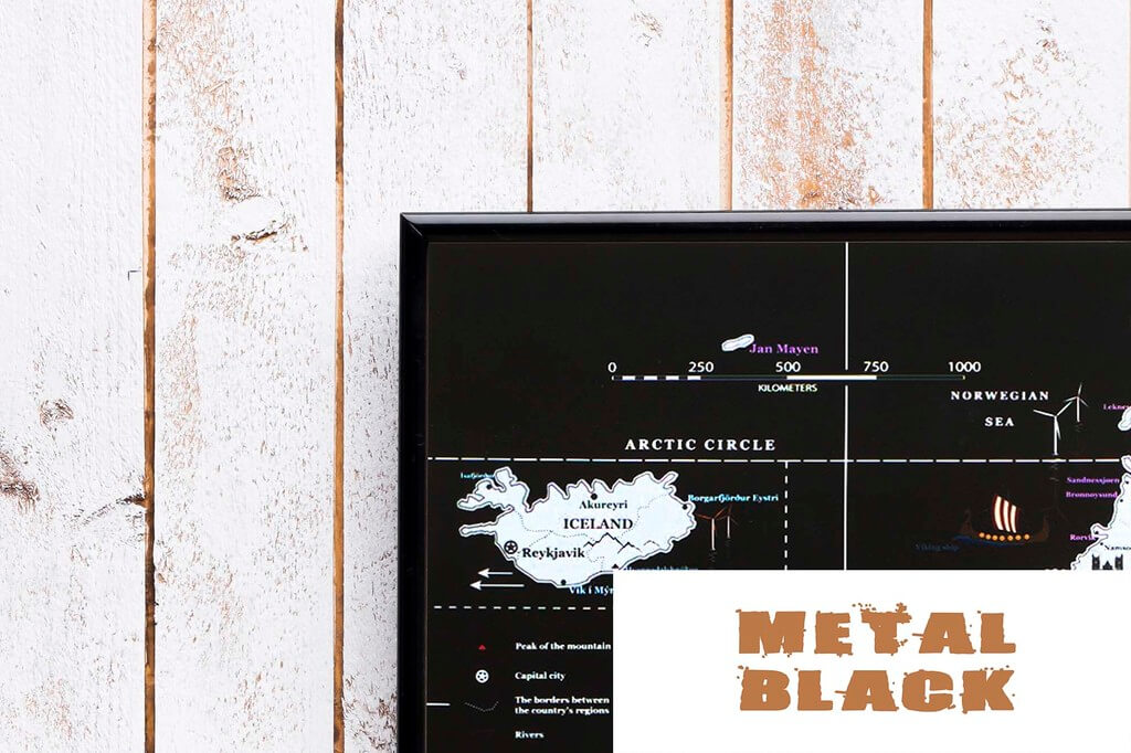 

Скретч карта Европы My Map Europe edition ENG в раме Metal Black