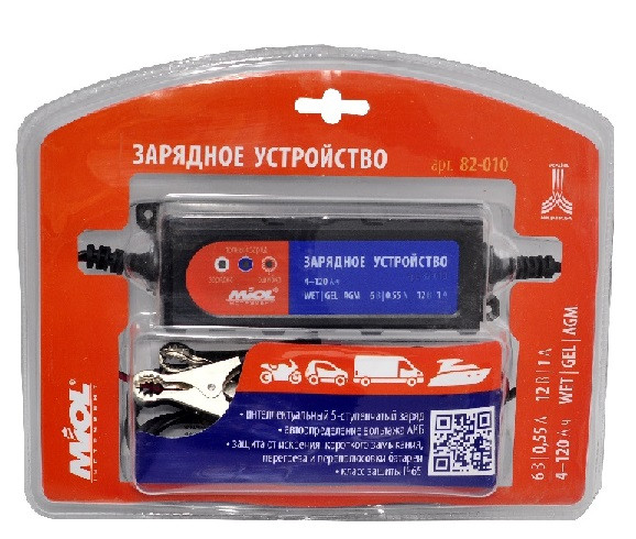 

Зарядное устройство 0.55A/1A 6V/12V MIOL 82-010