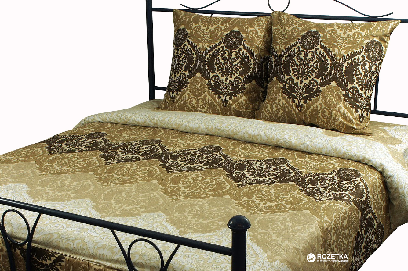 

Комплект постельного белья Руно Сатин 205х225 (845.137К_3603 Beige Brown )