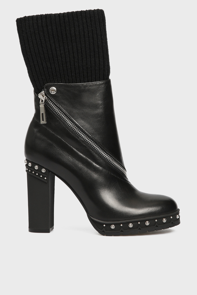

Женские черные кожаные ботильоны Preppy 40 PJ823H-5-1N