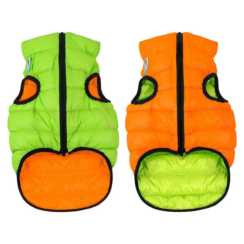 

Курточка двусторонняя AiryVest для собак M45 оранжево-cалатовая 1621 (4823089300122)