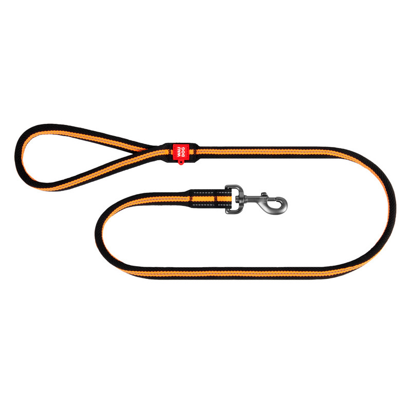 

Поводок-шнур WAUDOG Nylon нейлон оранжево-черный амортизирующий 4508 (4823089328539)