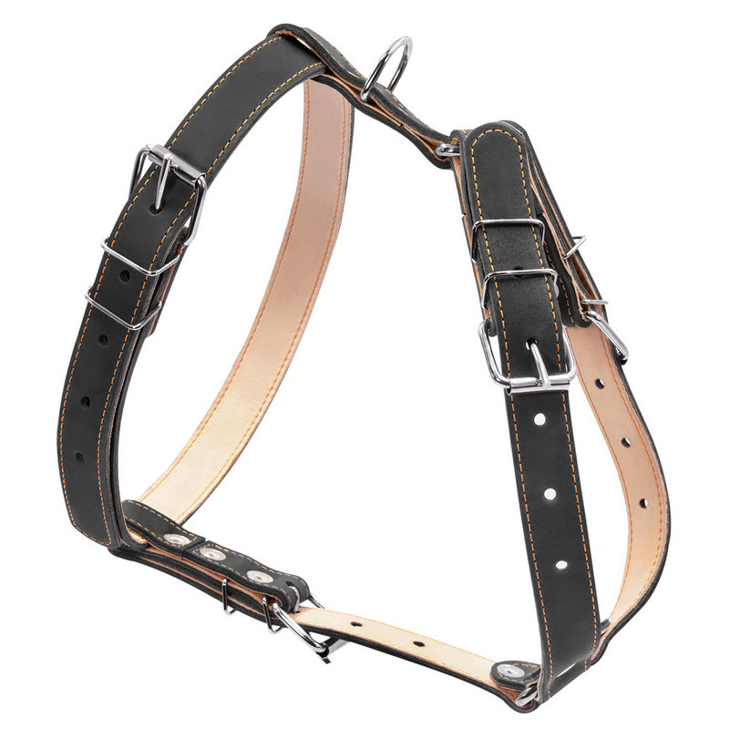 

Шлея двойная CoLLaR кожа черный для средних собак 06421 (4820082492731)