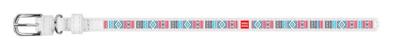 

Ошейник WAUDOG Design Этно кожа белый 377615 (4823089309729)
