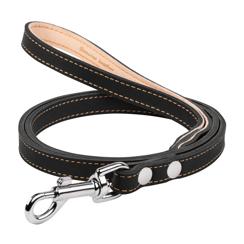 

Поводок двойной CoLLaR кожа черный с прошивкой 04521 (4820082492281)