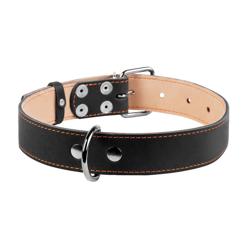 

Ошейник двойной CoLLaR кожа черный 02791 (4820082491987)