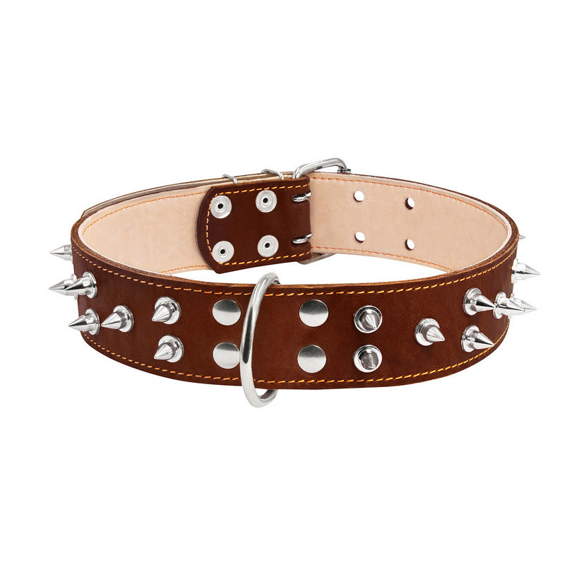

Ошейник двойной CoLLaR кожа коричневый с шипами 03646 (4820082496814)