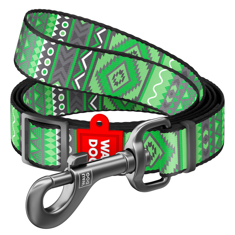 

Поводок WAUDOG Nylon Этно зеленый нейлон разноцветный регулируемый 5337 (4823089325538)