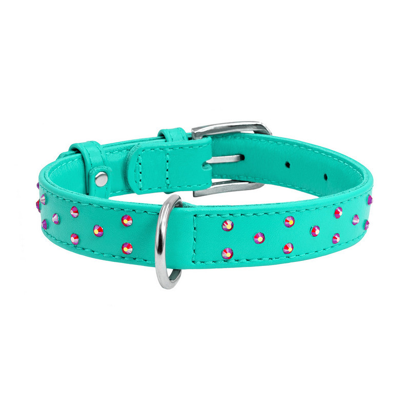 

Ошейник WAUDOG Glamour кожа ментоловый с клеевыми стразами 327913 (4823089307152)