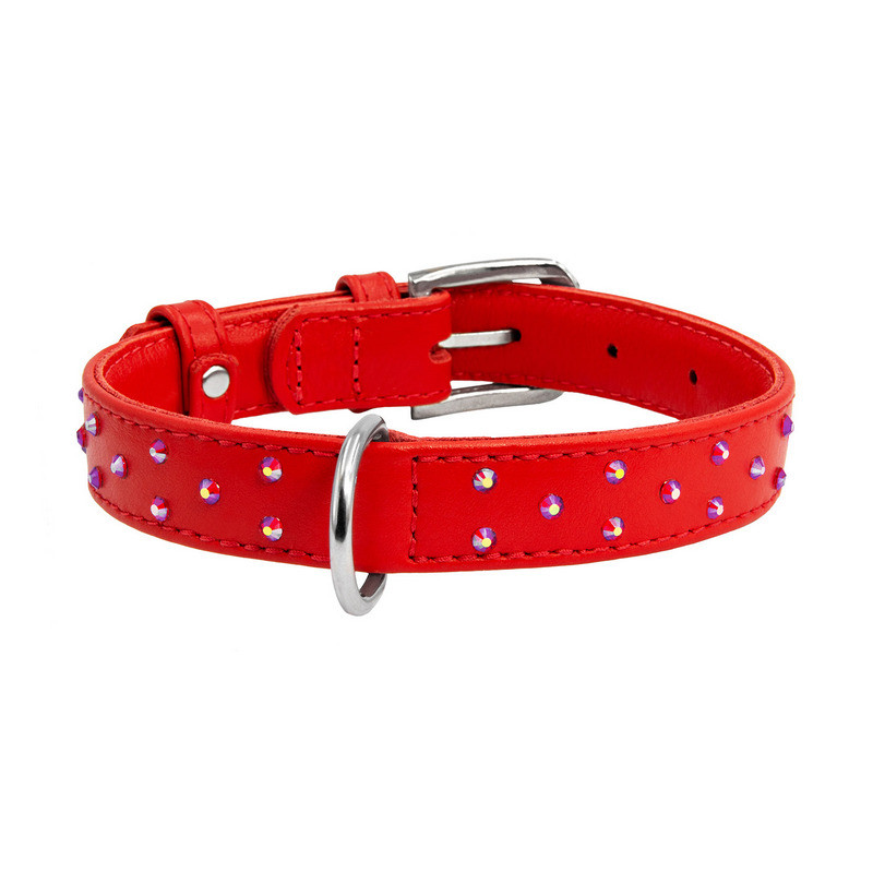 

Ошейник WAUDOG Glamour кожа красный с клеевыми стразами 32783 (4823089307008)
