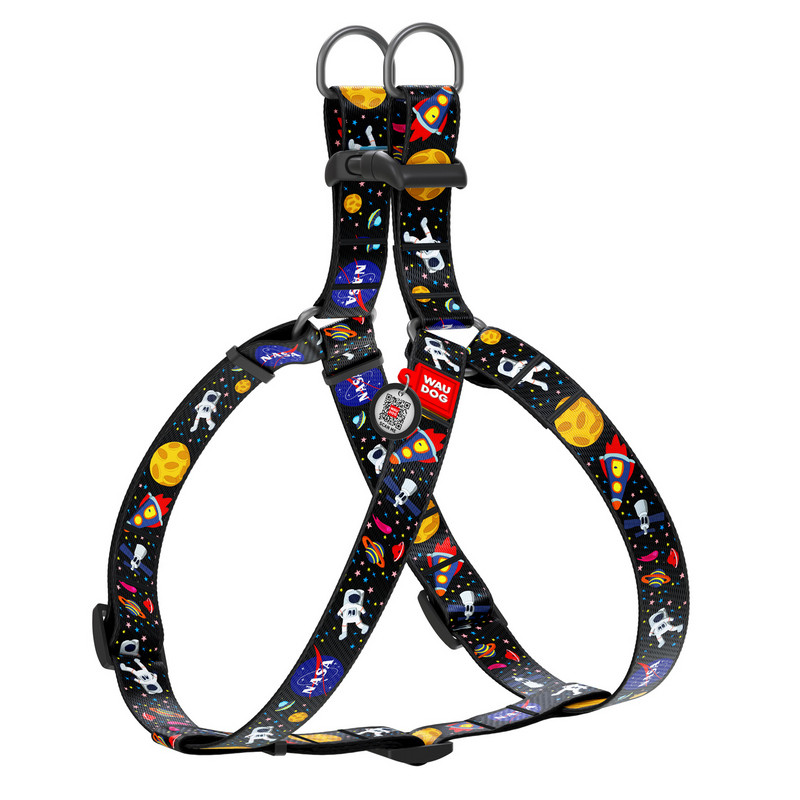 

Шлея WAUDOG Nylon NASA нейлон разноцветный с QR паспортом 5020 (4823089317007)