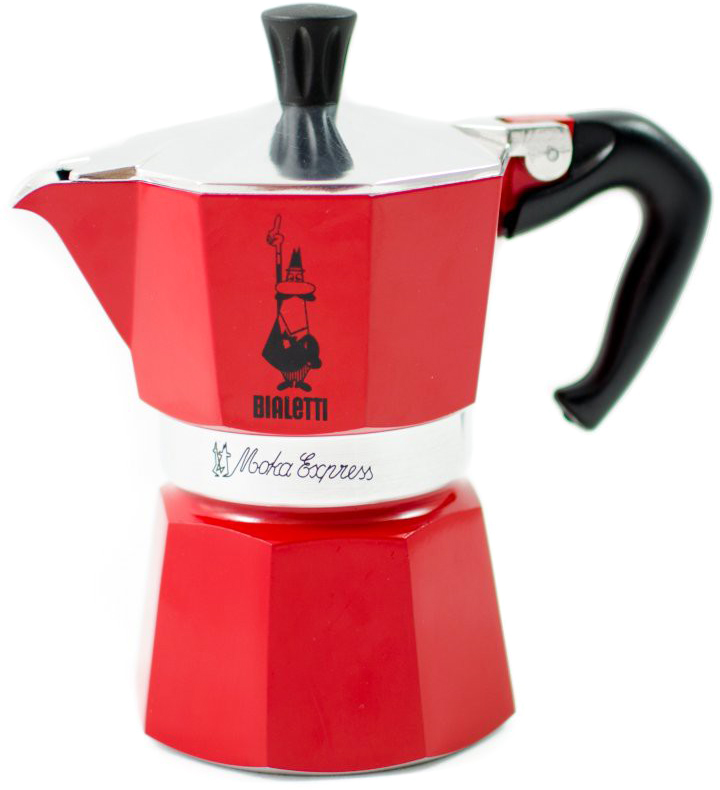 

Гейзерная кофеварка Bialetti Moka E Color на 6 чашек Красная